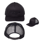 Black cap with mesh back and 'Ingram' branding on a white background
