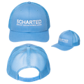 Blue cap with 'Uncharted' branding on a white background