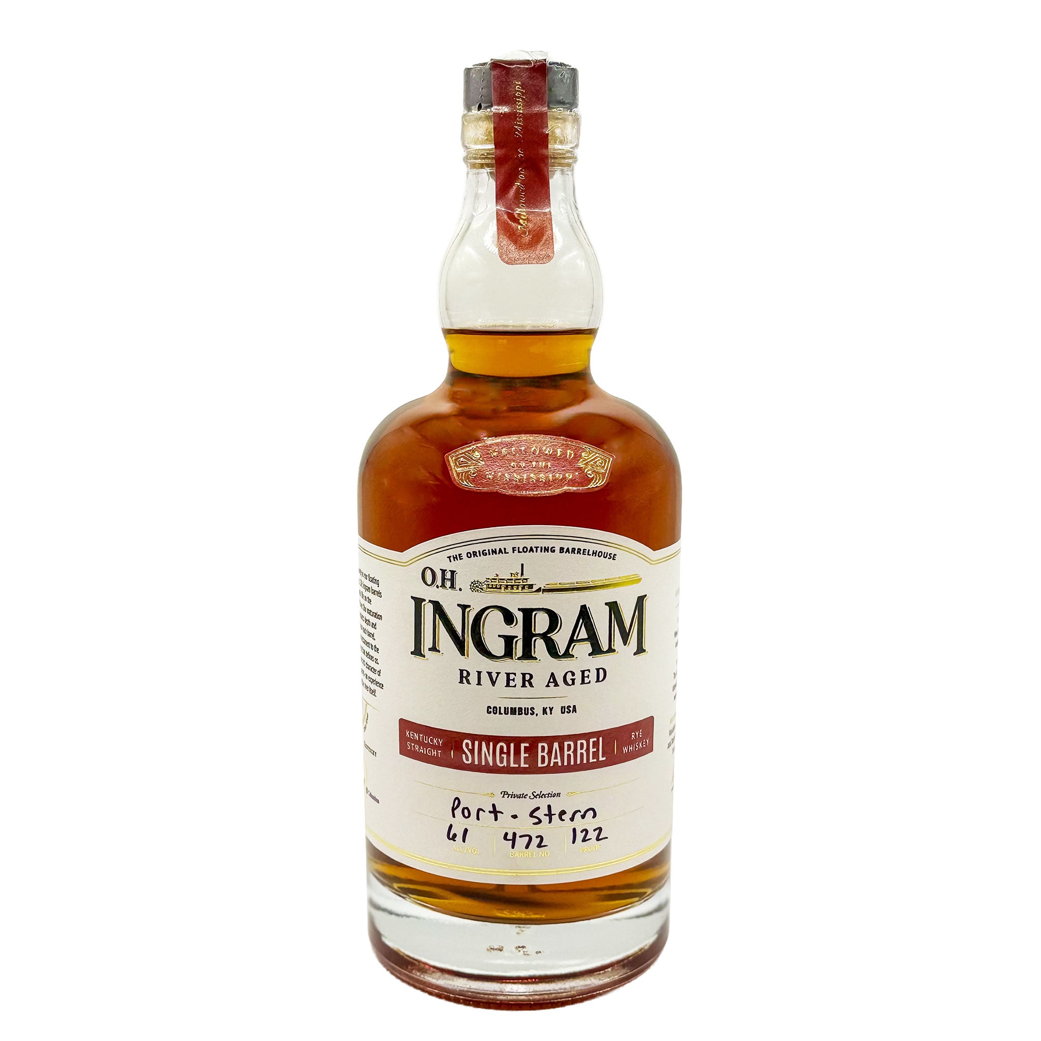 O.H. Ingram Single Barrel "Starboard • Stern". 121.7 proof