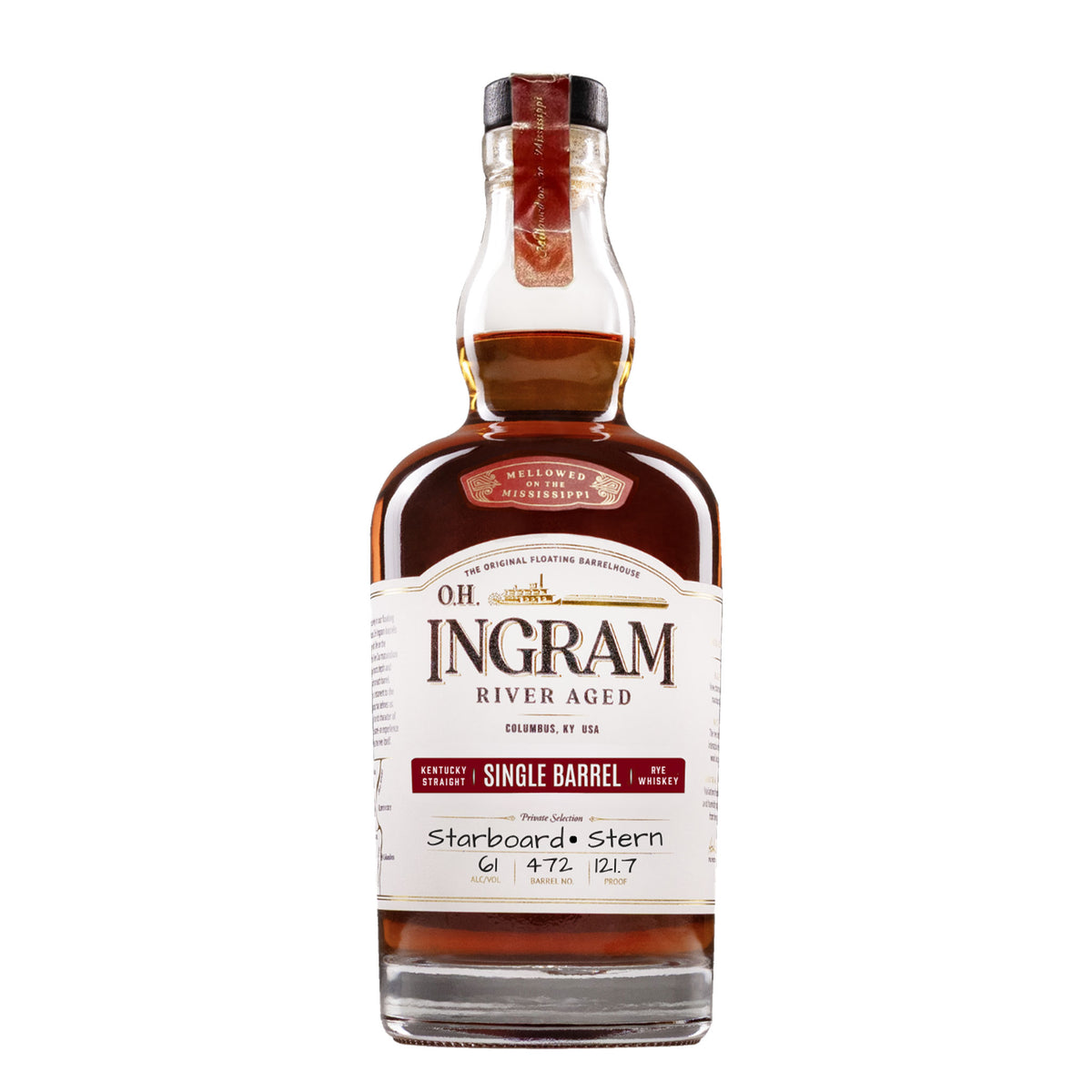O.H. Ingram Single Barrel "Starboard • Stern". 121.7 proof