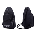 Black sling bag with 'The Ingram Distillery' logo on a white background
