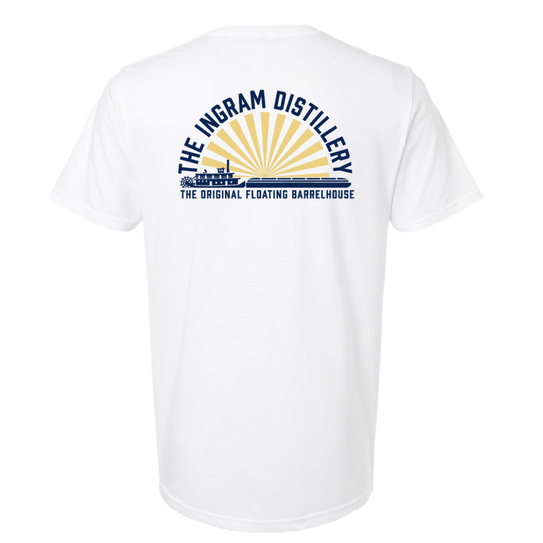 'Floating Barrelhouse' White T-Shirt
