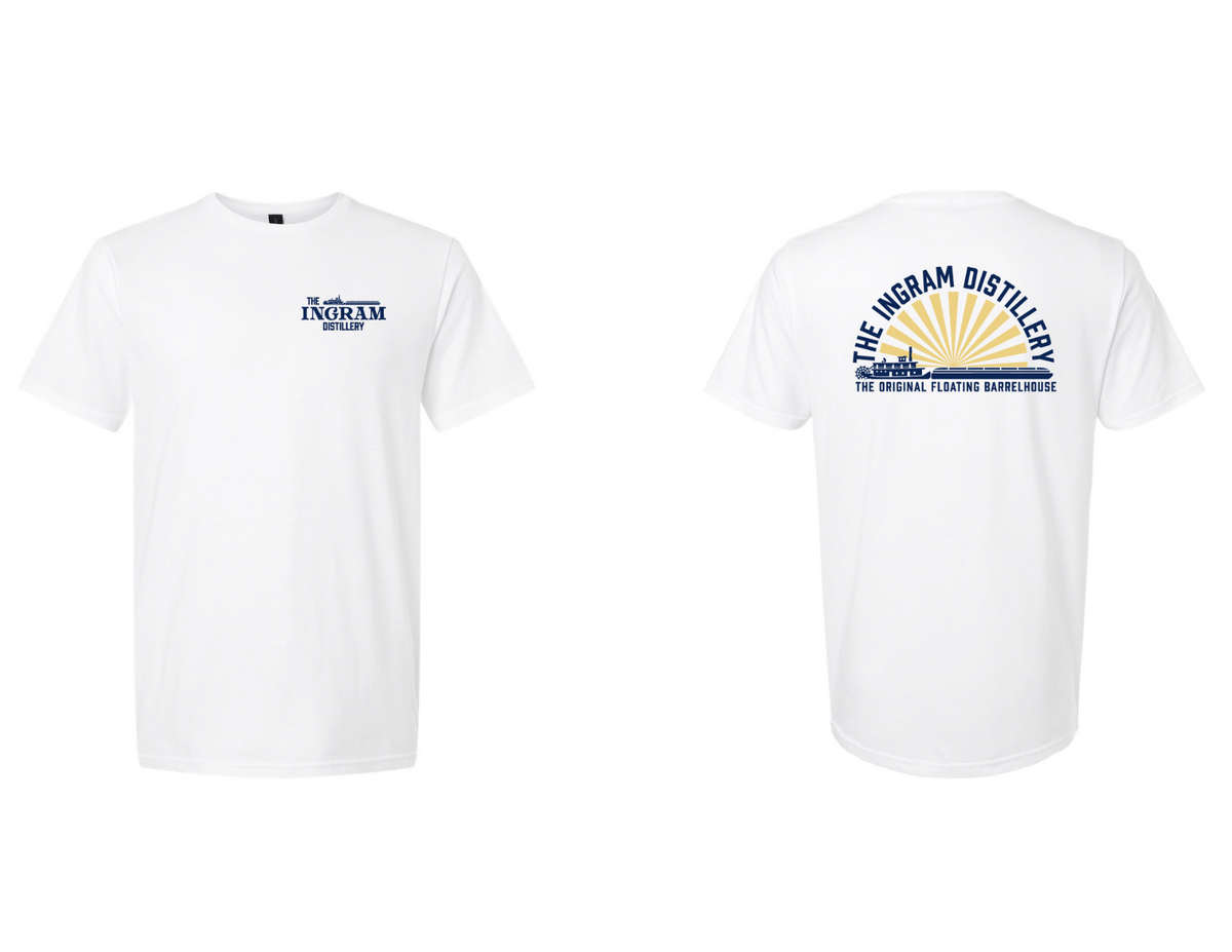 'Floating Barrelhouse' White T-Shirt