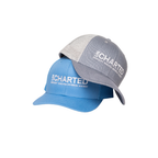 Two hats, one blue and one gray, with 'Uncharted' logo on a white background.